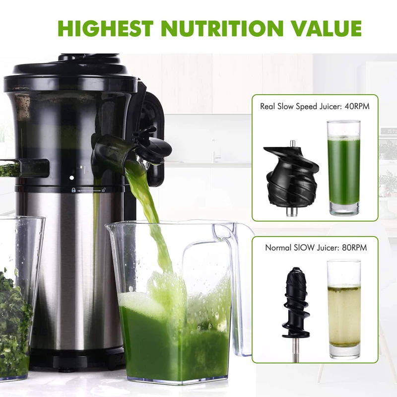 Cold press vegetable juicer