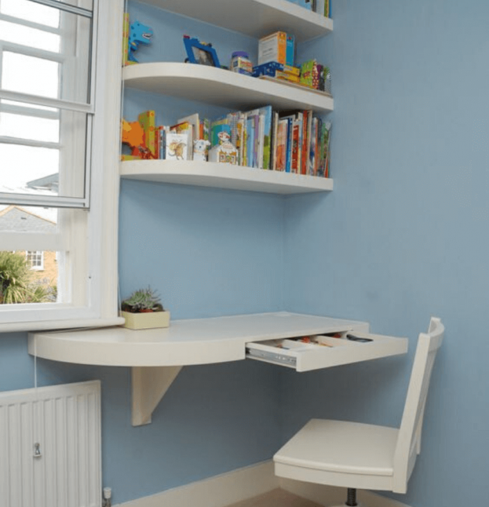 Shelves for small bedrooms