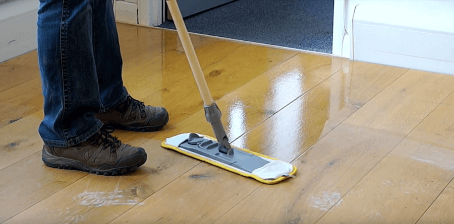 How to clean worn wood floors