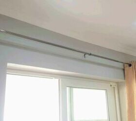 Hang curtains without a rod