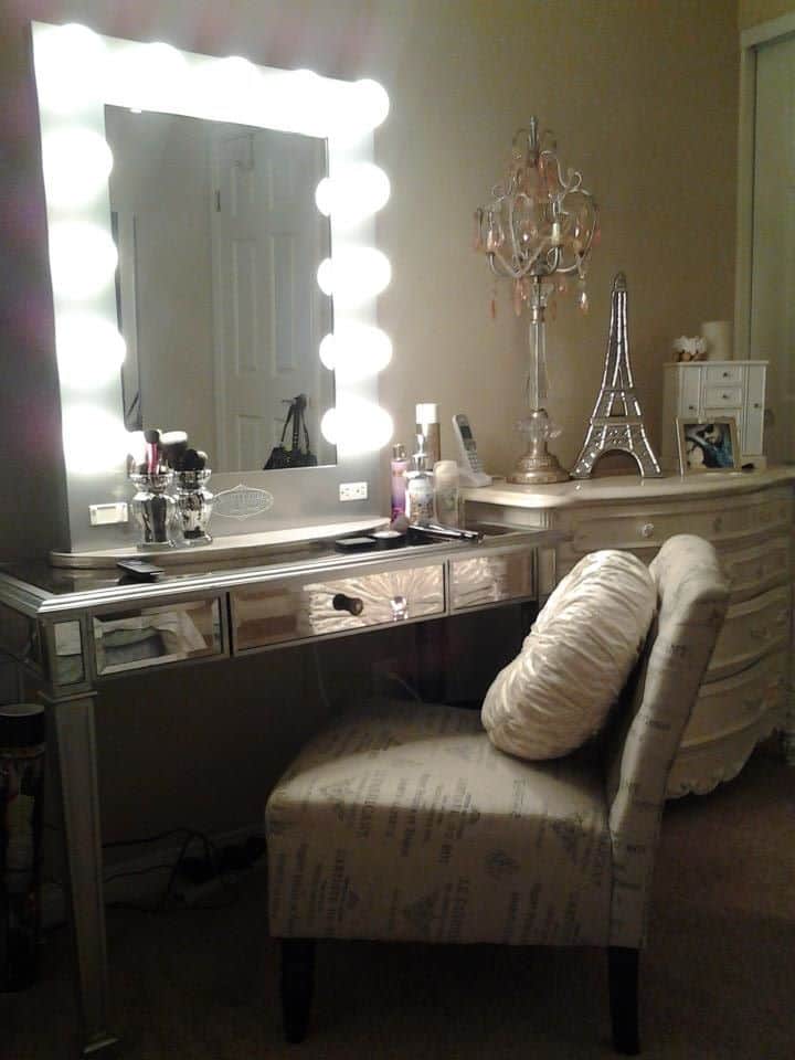 Lighting over vanity mirror