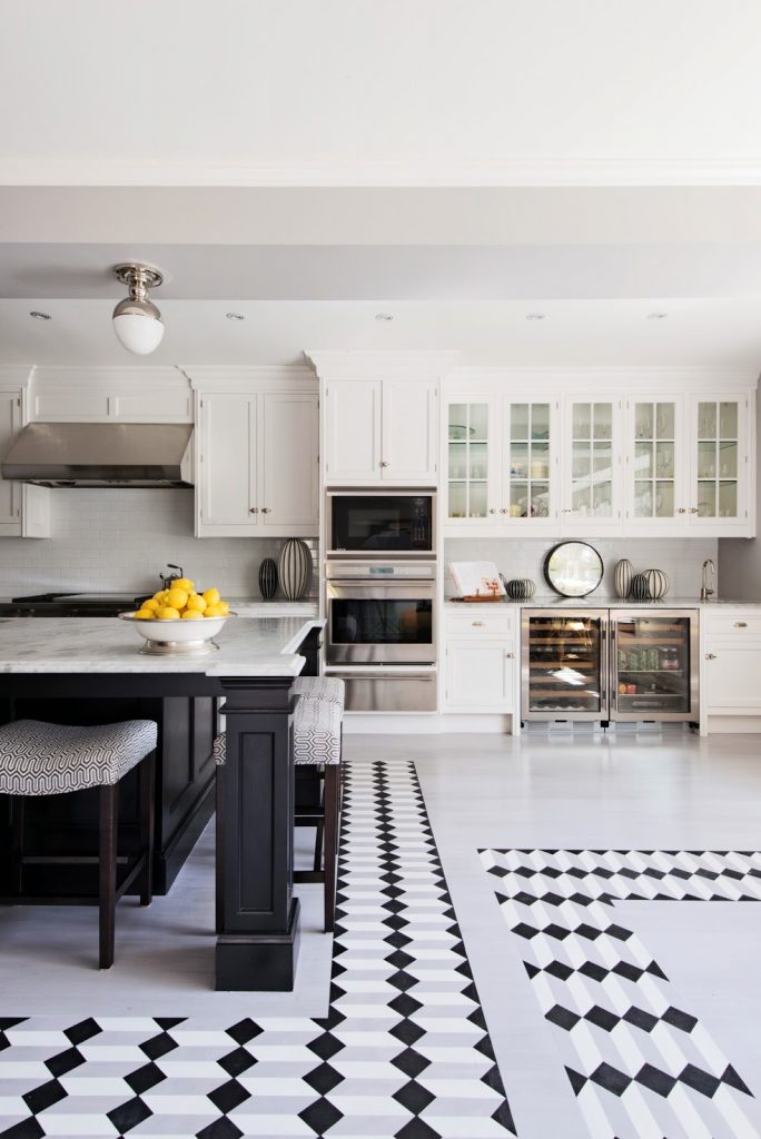 Contemporary black and white kitchens