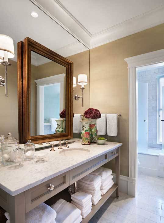 Large mirrors in small bathrooms