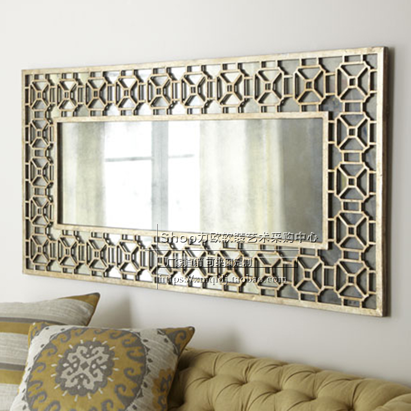 Mirrors on living room walls