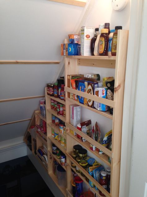 Under stairs pantry shelving