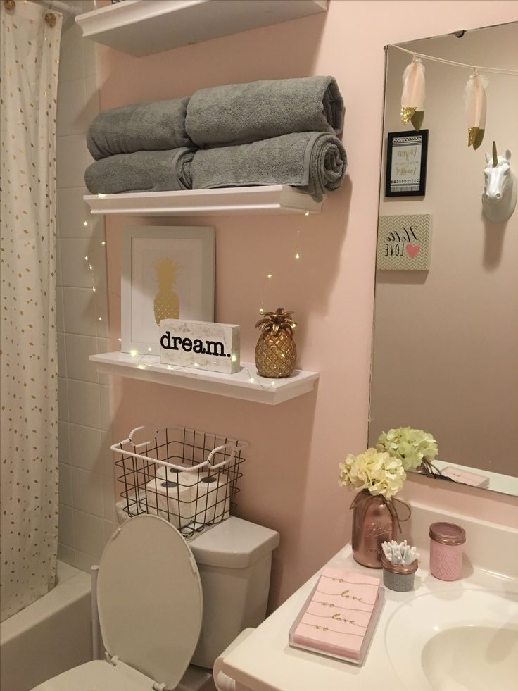 Bathroom ideas pink and grey