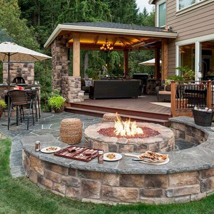 Backyard fireplace ideas