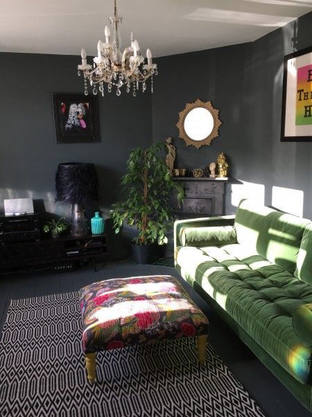 Rooms with green sofas