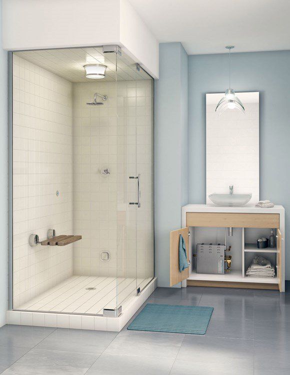 Modern bathrooms with showers