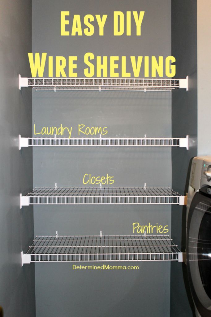 Organize laundry room shelves