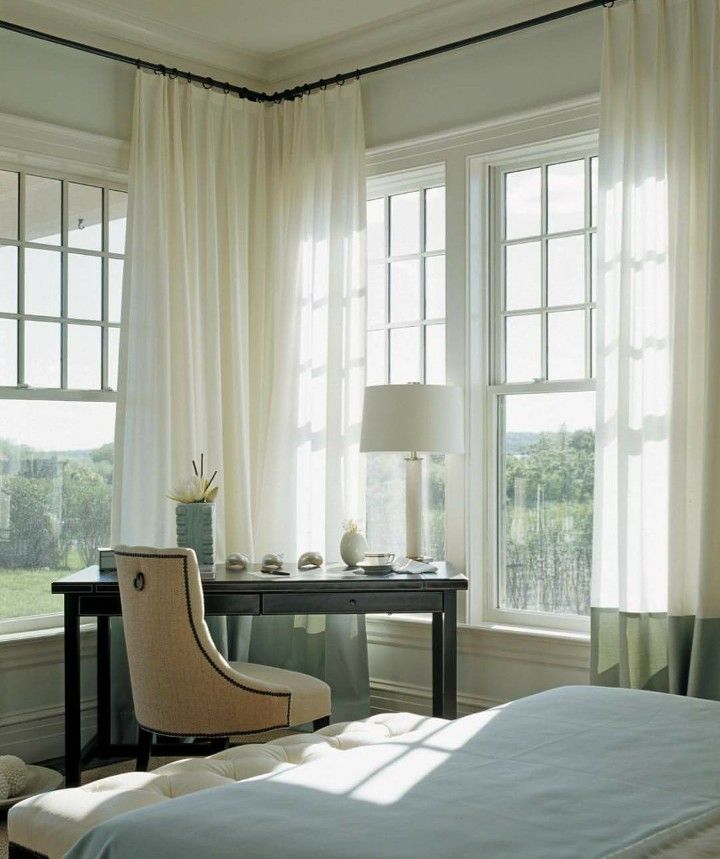 Drapes for bay window