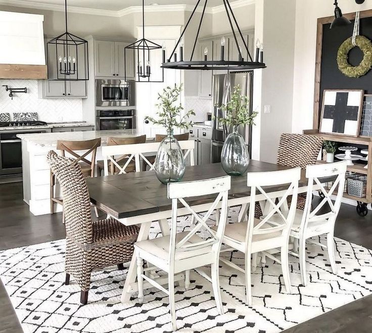 Farmhouse kitchen dining room