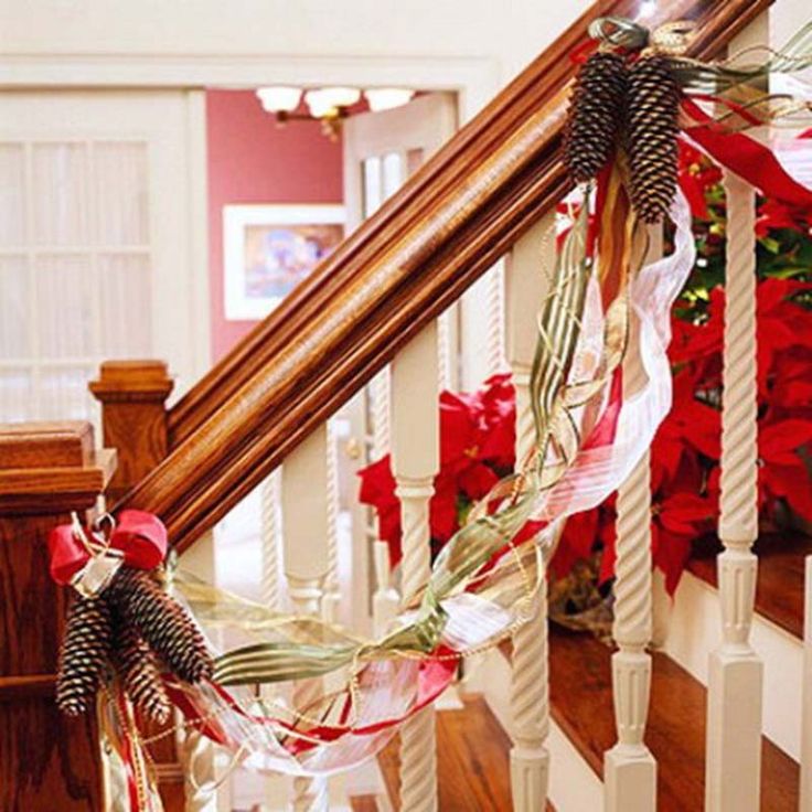 Wreaths on staircases