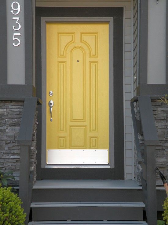 Front door colors for yellow houses