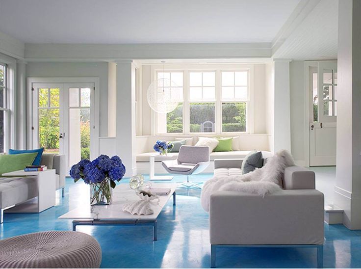 Living rooms painted blue