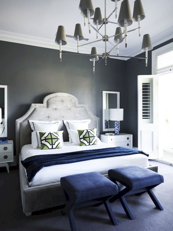 Gray black bedroom idea