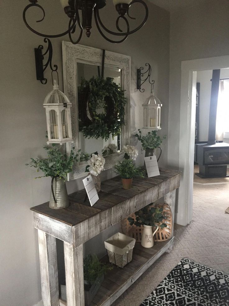 Decorate an entryway table