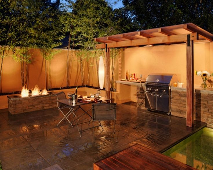 Patio with grill ideas