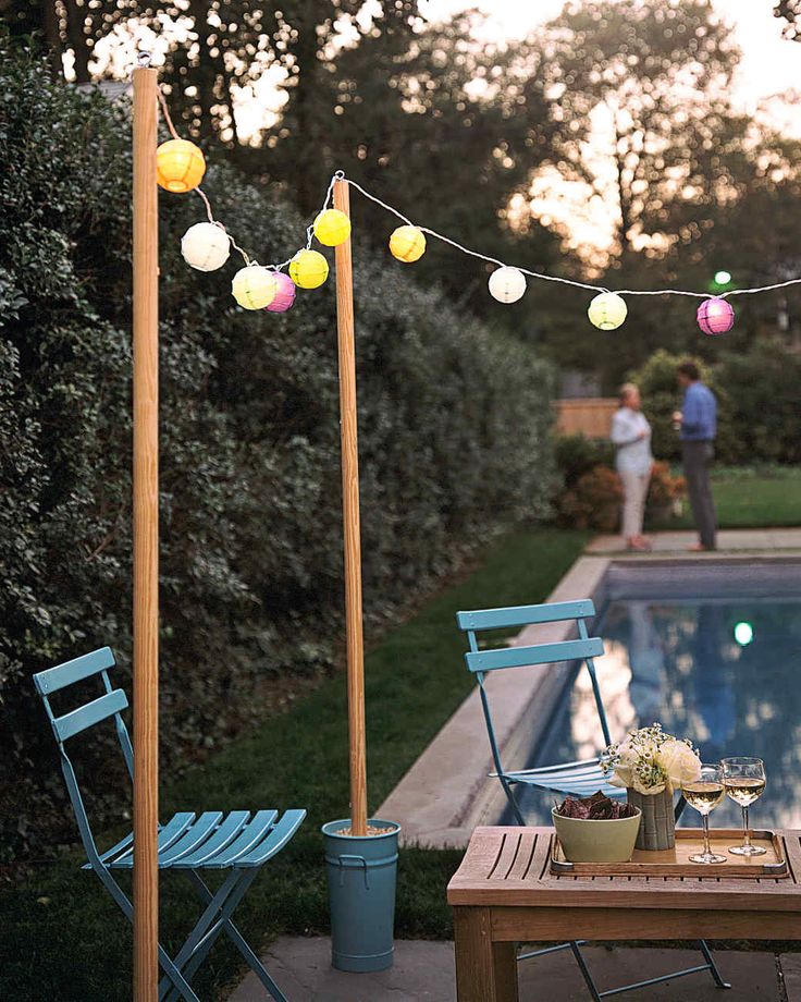 How to string lights outdoor