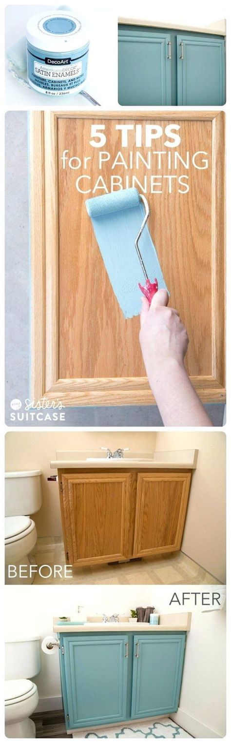 Painted bathroom cabinet ideas