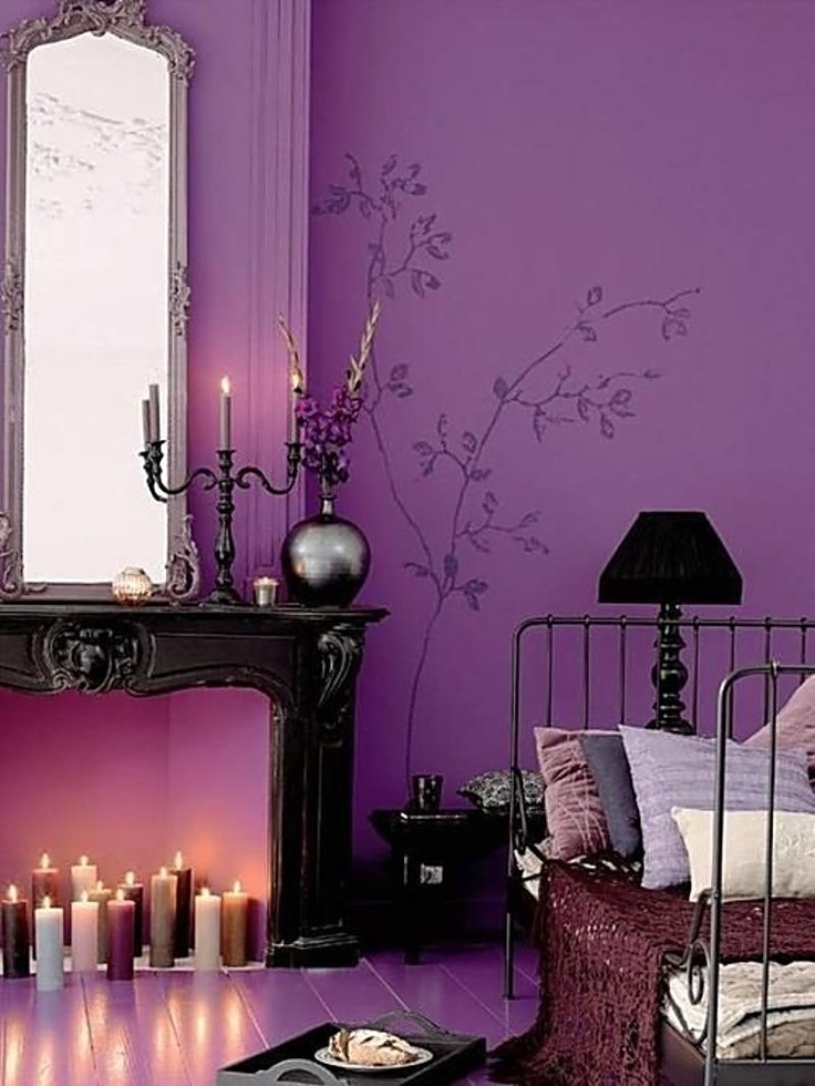 Purple interior designs