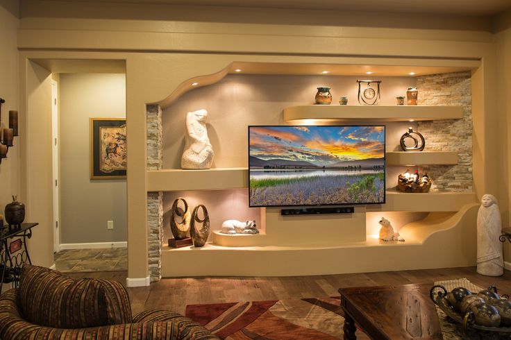 Interior design tv wall mounting