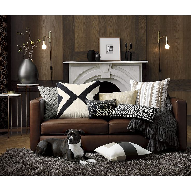 Decor with brown couch