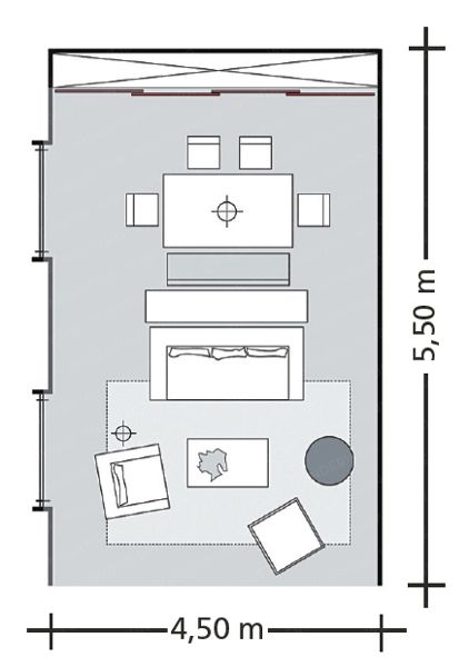 Living room furniture layout small space