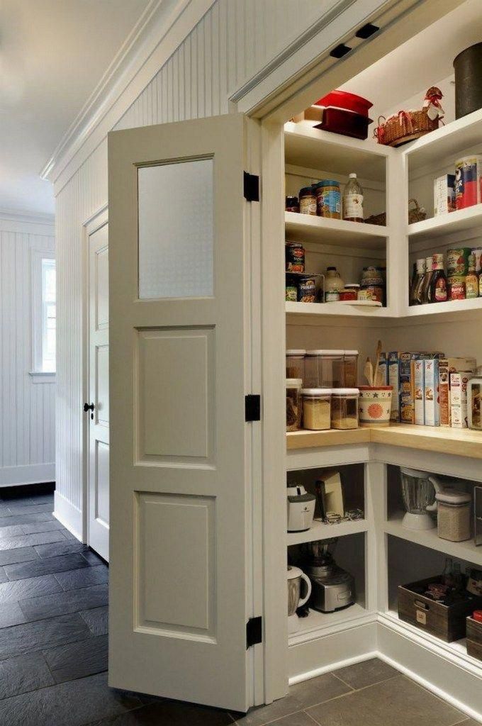 Pantry with deep shelves