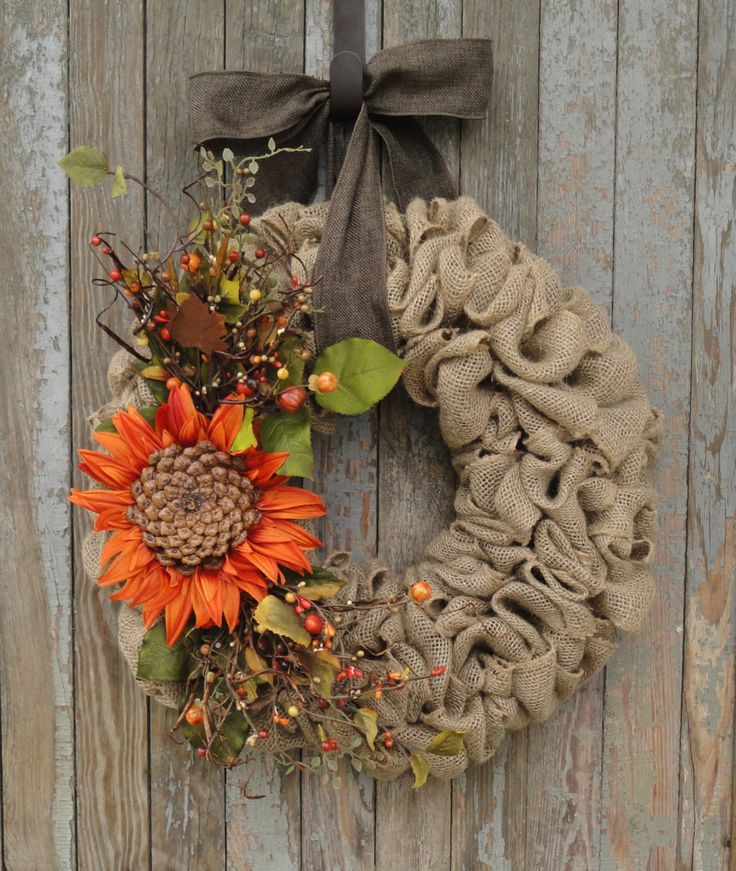 Wreath ideas with burlap