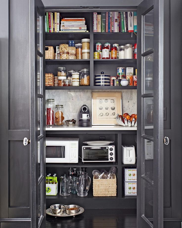 Space between pantry shelves