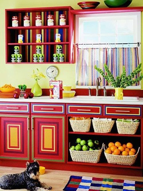 Bright kitchen cabinet colors