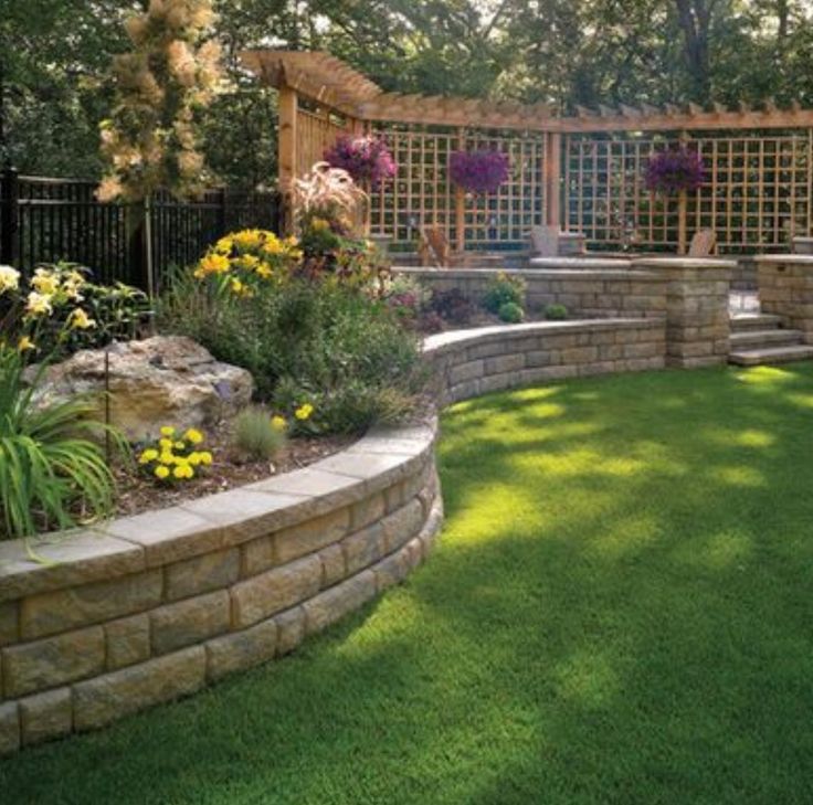 Sloped backyard patio