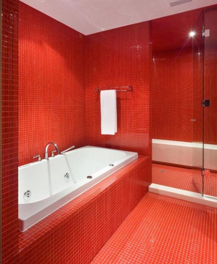 Red bathroom pictures