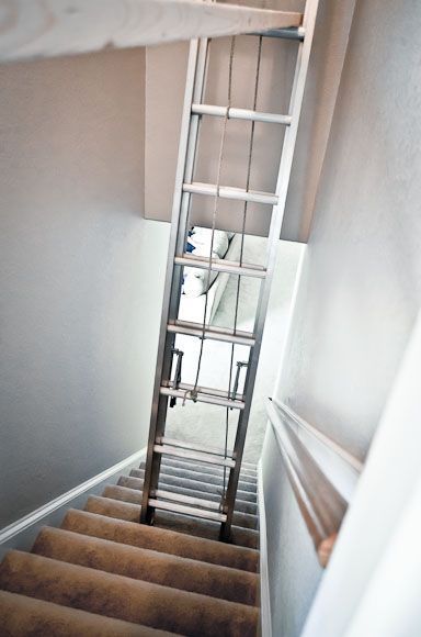 How to paint high stairwell ceilings