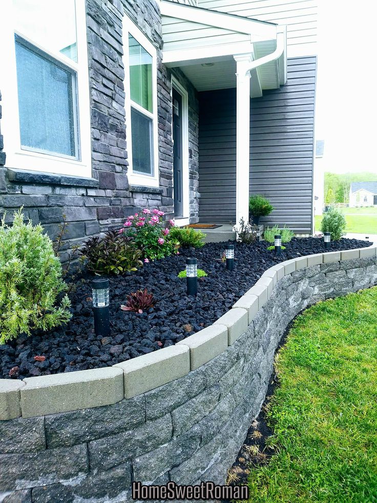 Front yard raised flower bed