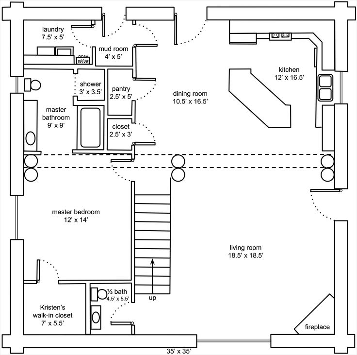 Floor plan small bedroom