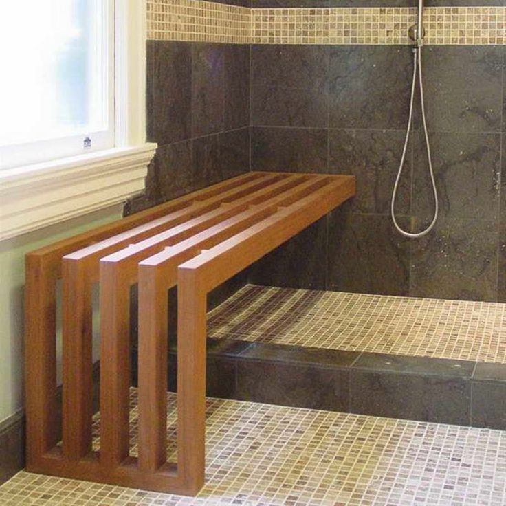 Designer shower bench