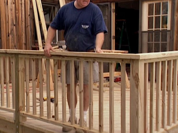 Installing deck railing