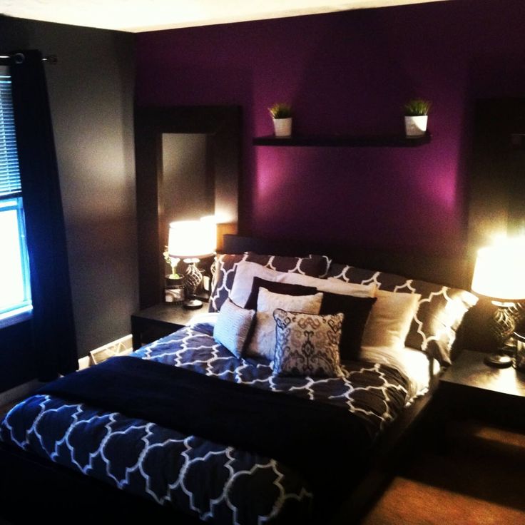 Dark purple bedroom