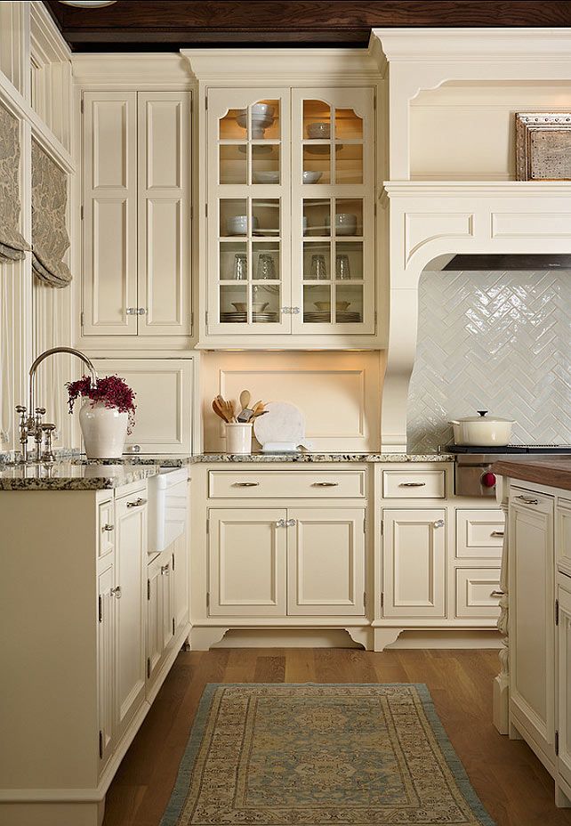 Cream and wooden kitchens