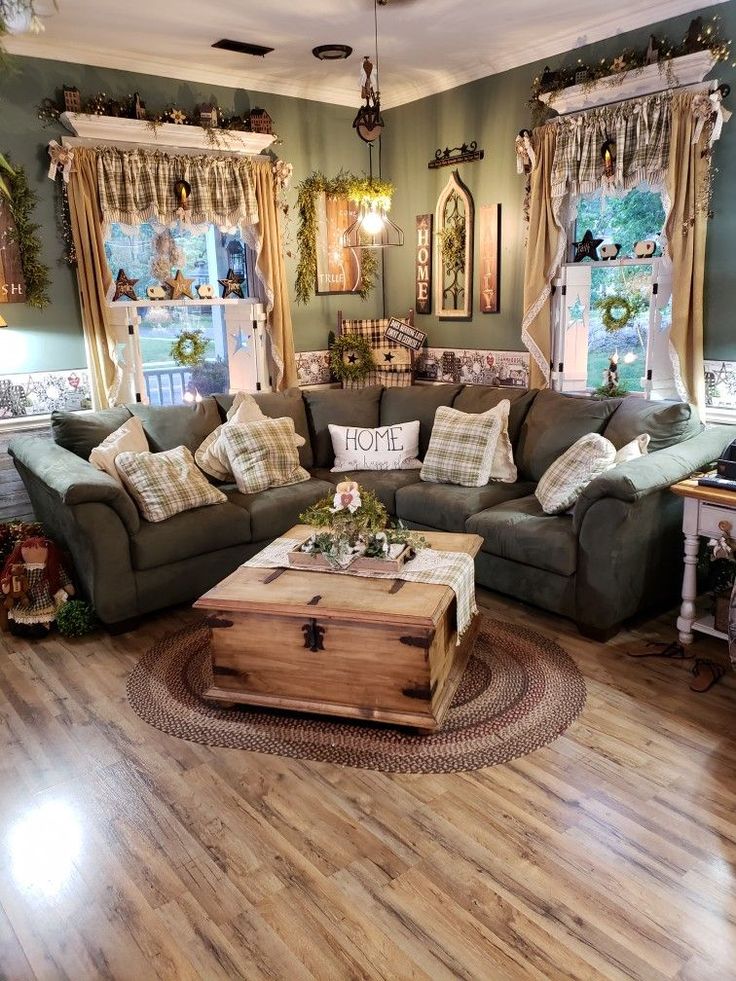 Country decorating living room