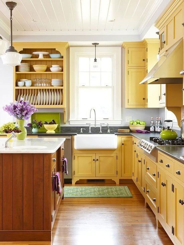 Small kitchen colors with wood cabinets