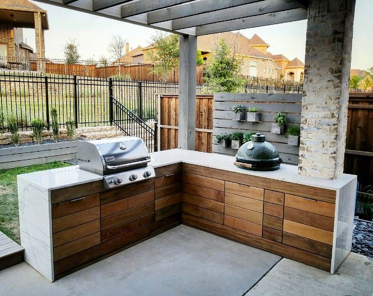 Outdoor grilling area