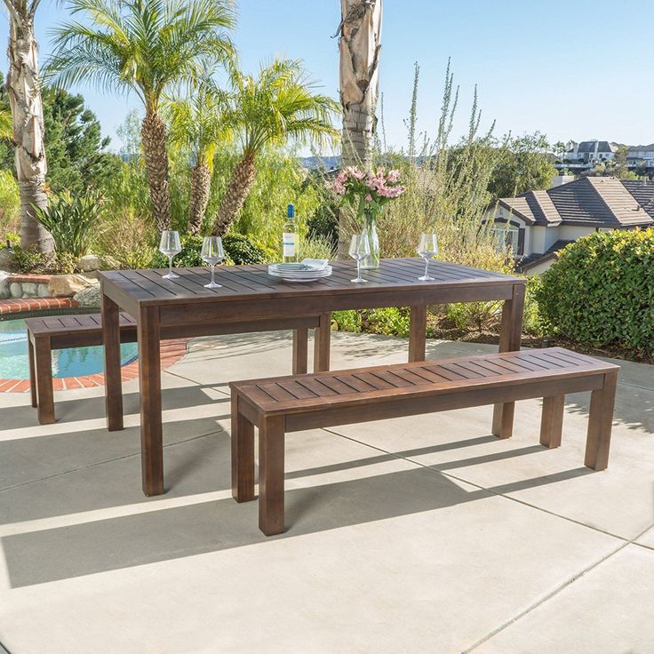 Outdoor patio furniture wood