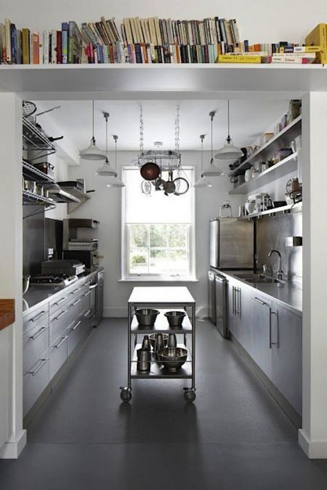 A galley kitchen