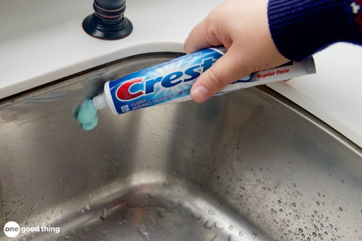 How to clean a stainless steel sink that is stained