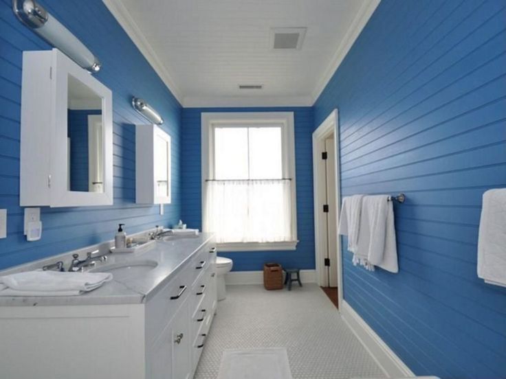 Blue colors for bathroom walls