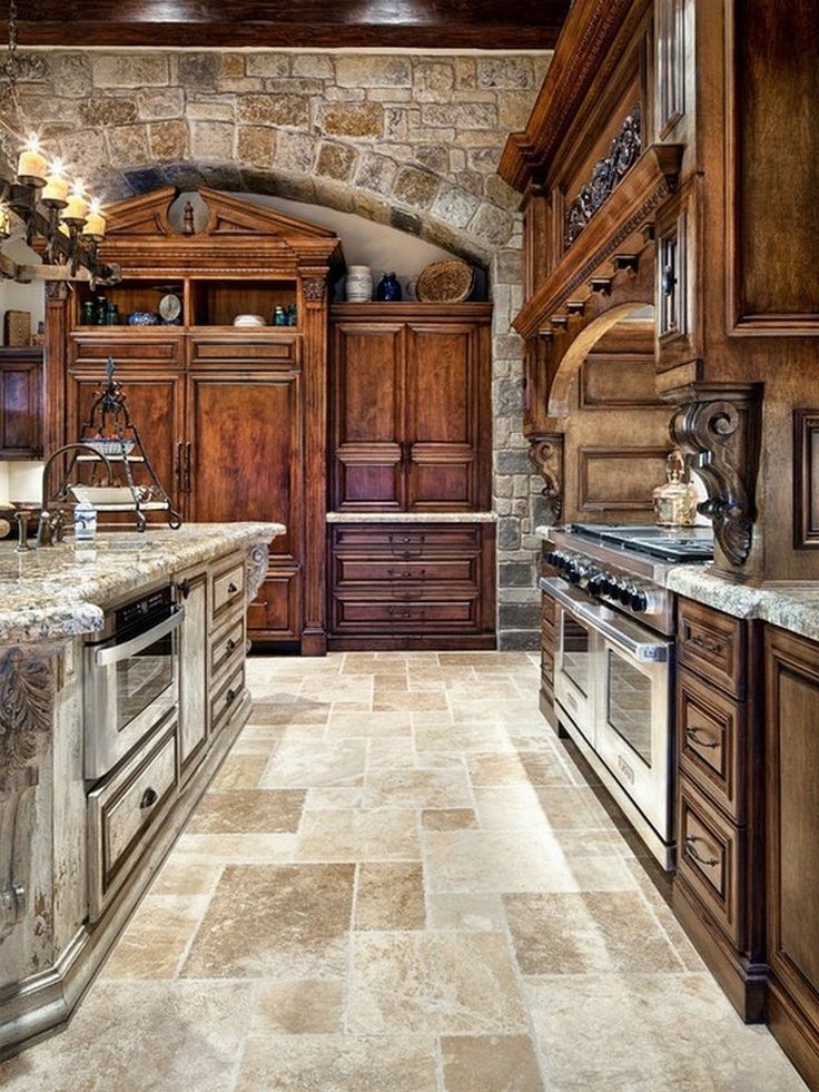 Kitchen stone floor ideas