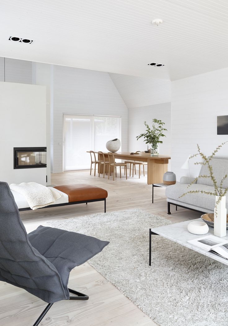 Light grey and black living room